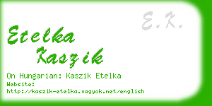 etelka kaszik business card